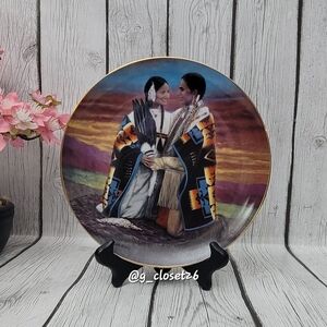 The Marriage Ceremony Plate with Native American Design